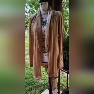 Maverick The Collection Muted Gold VeTan Cardigan Sweater Open-Front R